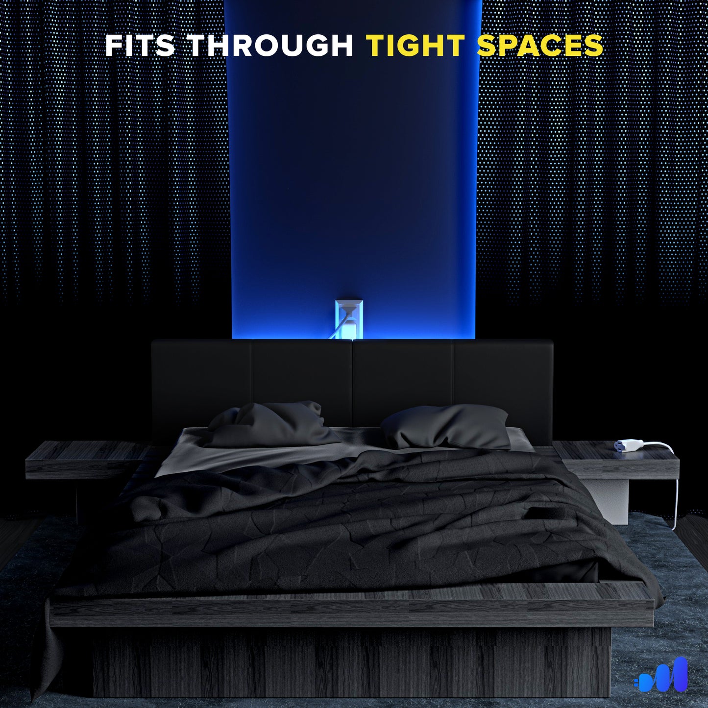 Maximm Extension Cord Heavy Duty Flat Wire 3-Prong Flat Plug, 14 AWG Power Cord - UL Certified (White)