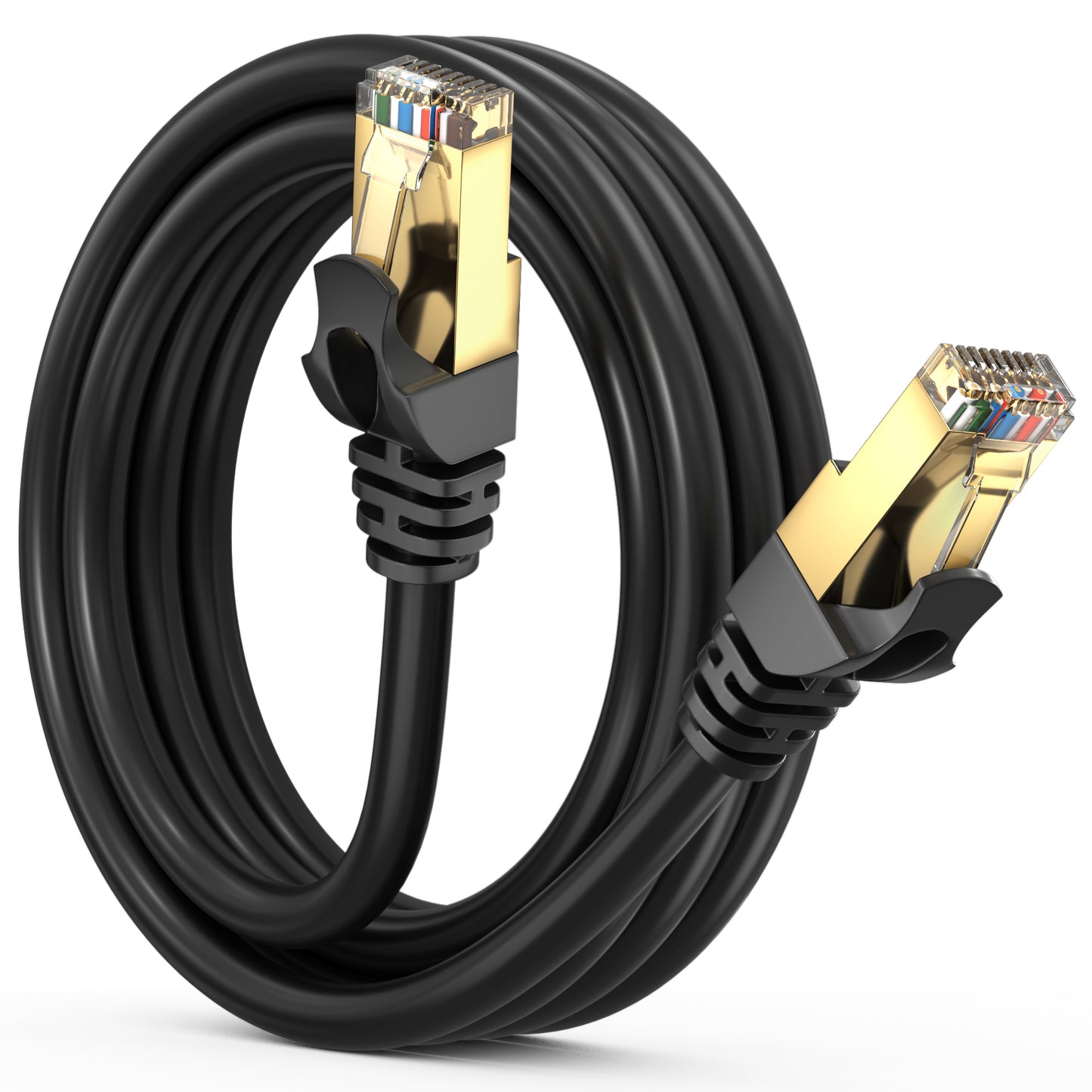 Cat 7 Ethernet Cable High-Speed Cat7 Internet & Network LAN Patch Cables, RJ45 Connectors