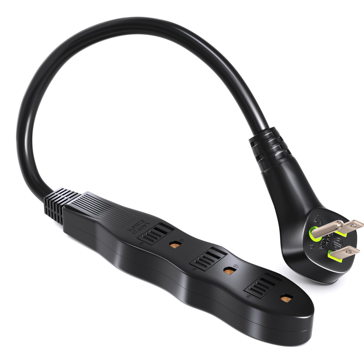 3-Outlet Angled Plug Extension Cord