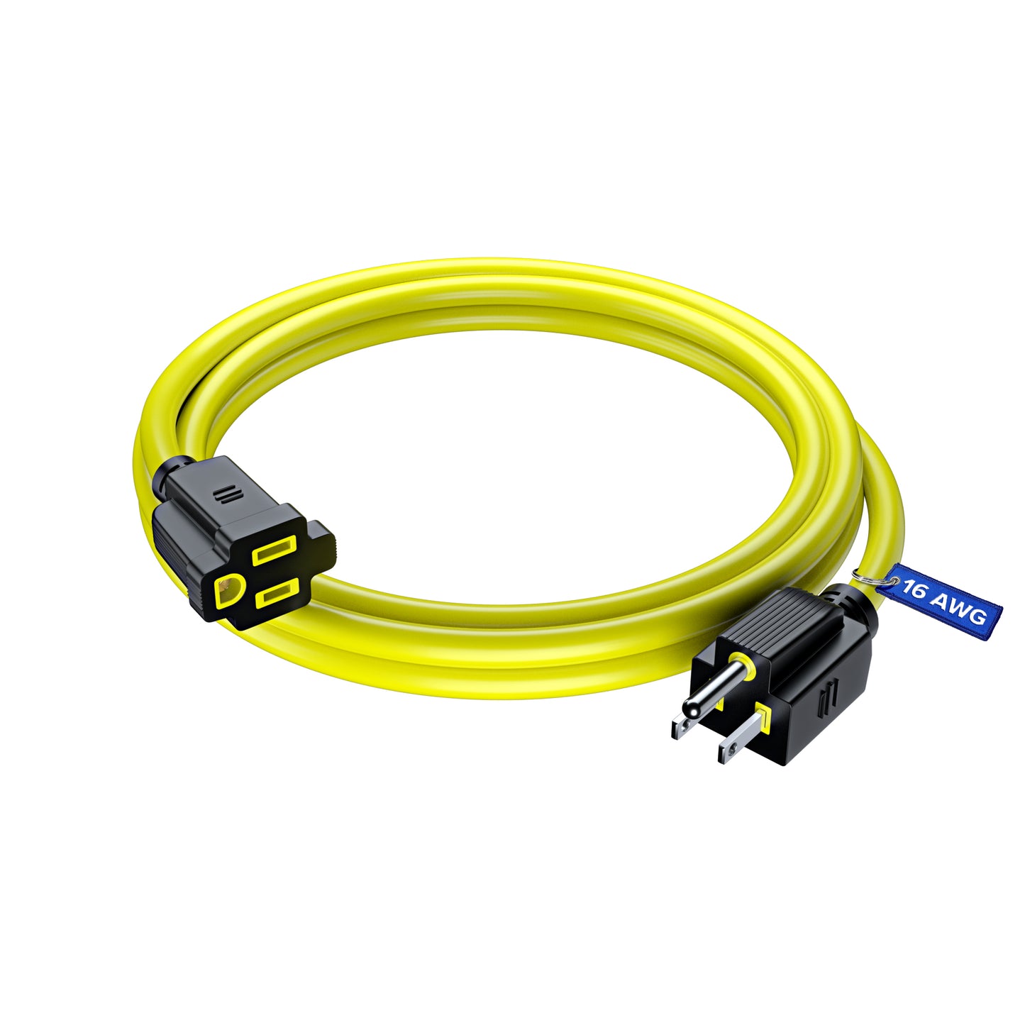 Extension Cord Power Cords Indoor 16 Gauge Wire Heavy Duty ETL Listed