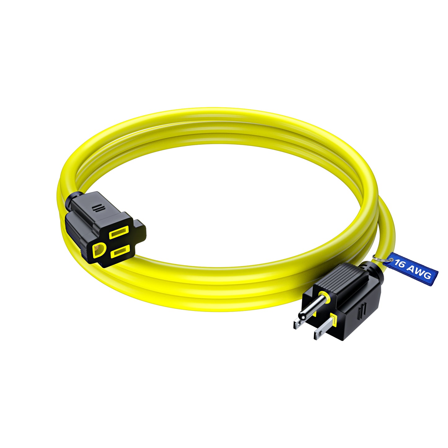 Extension Cord Power Cords Indoor 16 Gauge Wire Heavy Duty ETL Listed