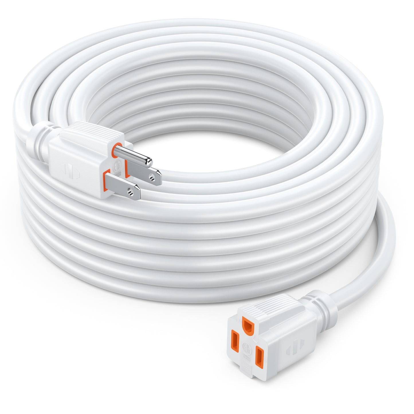 Extension Cord Power Cords Indoor 16 Gauge Wire Heavy Duty ETL Listed