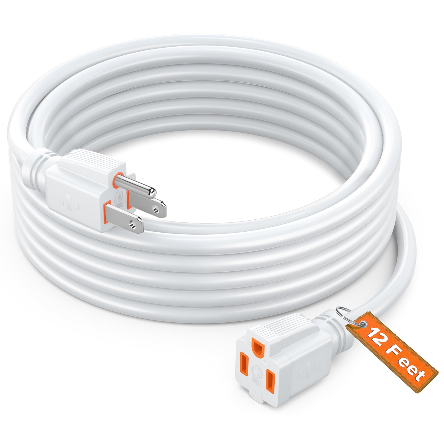 Extension Cord Power Cords Indoor 16 Gauge Wire Heavy Duty ETL Listed