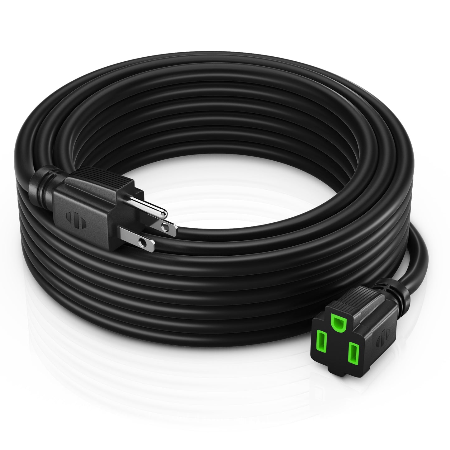 1-Outlet Extension Cord 14 Gauge - Black