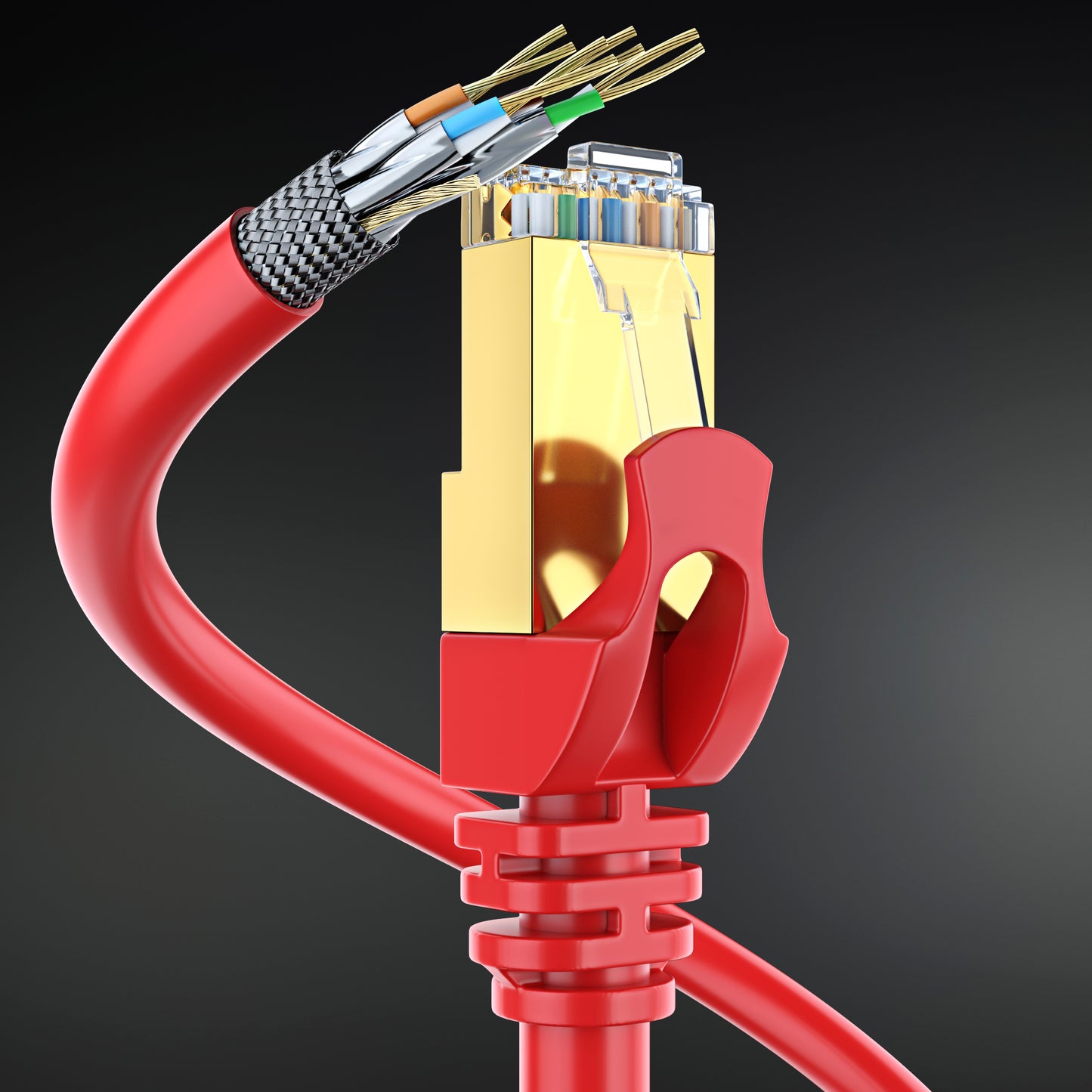 Red / 1 FT, Red / 6 FT, Red / 10 FT, Red / 15 FT, Red / 20 FT, Red / 25 FT, Red / 50 FT, Red / 100 FT, Red / 250 FT, Red / 0.6 FT