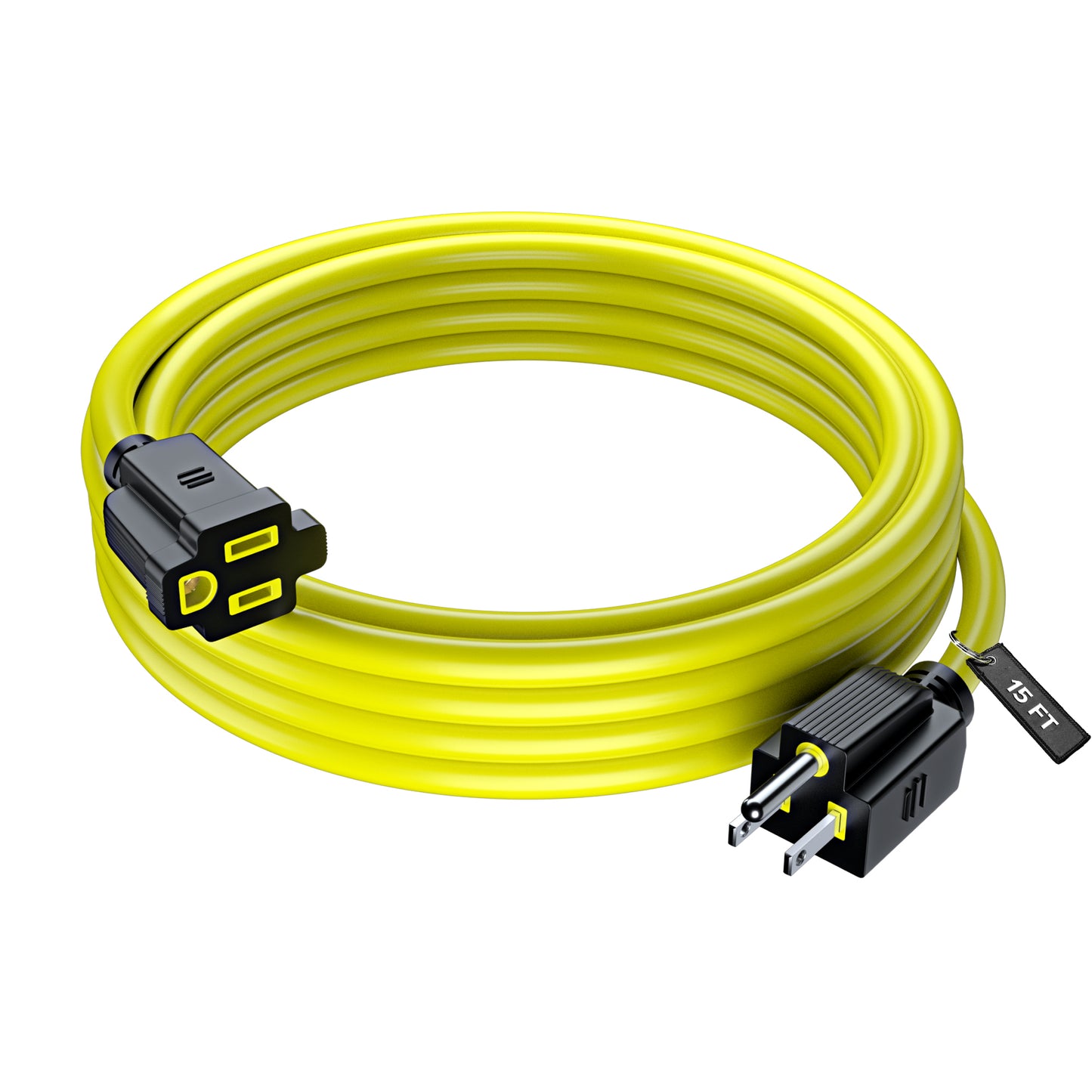Extension Cord Power Cords Indoor 16 Gauge Wire Heavy Duty ETL Listed