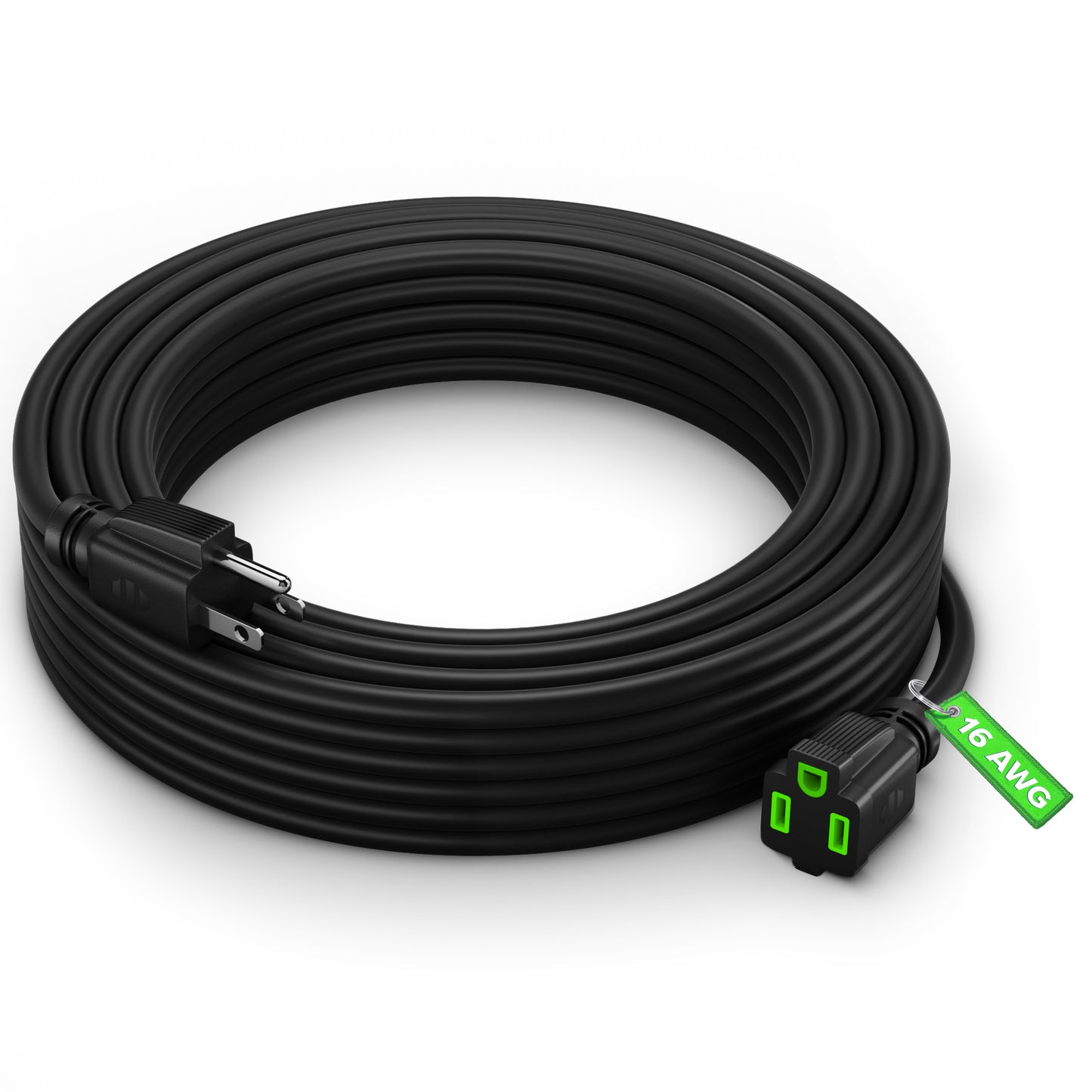 Extension Cord Power Cords Indoor 16 Gauge Wire Heavy Duty ETL Listed