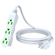 15 FT / White (Green Inserts)