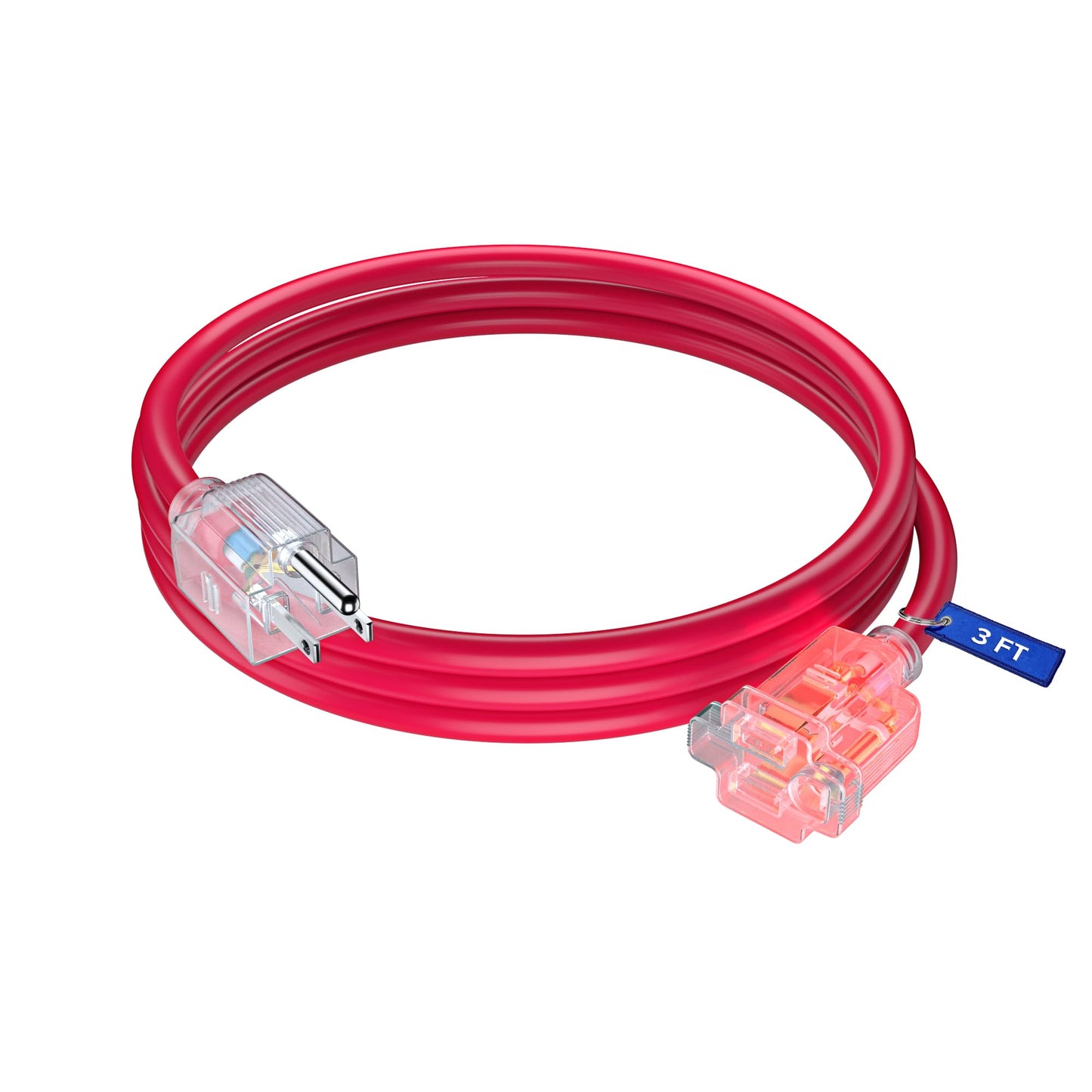 Lighted Single Outlet Extension Cord 16AWG
