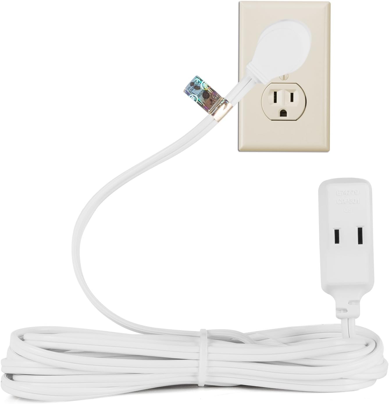 Extension Cord 3-Outlet 2 Prong with Safety Cover