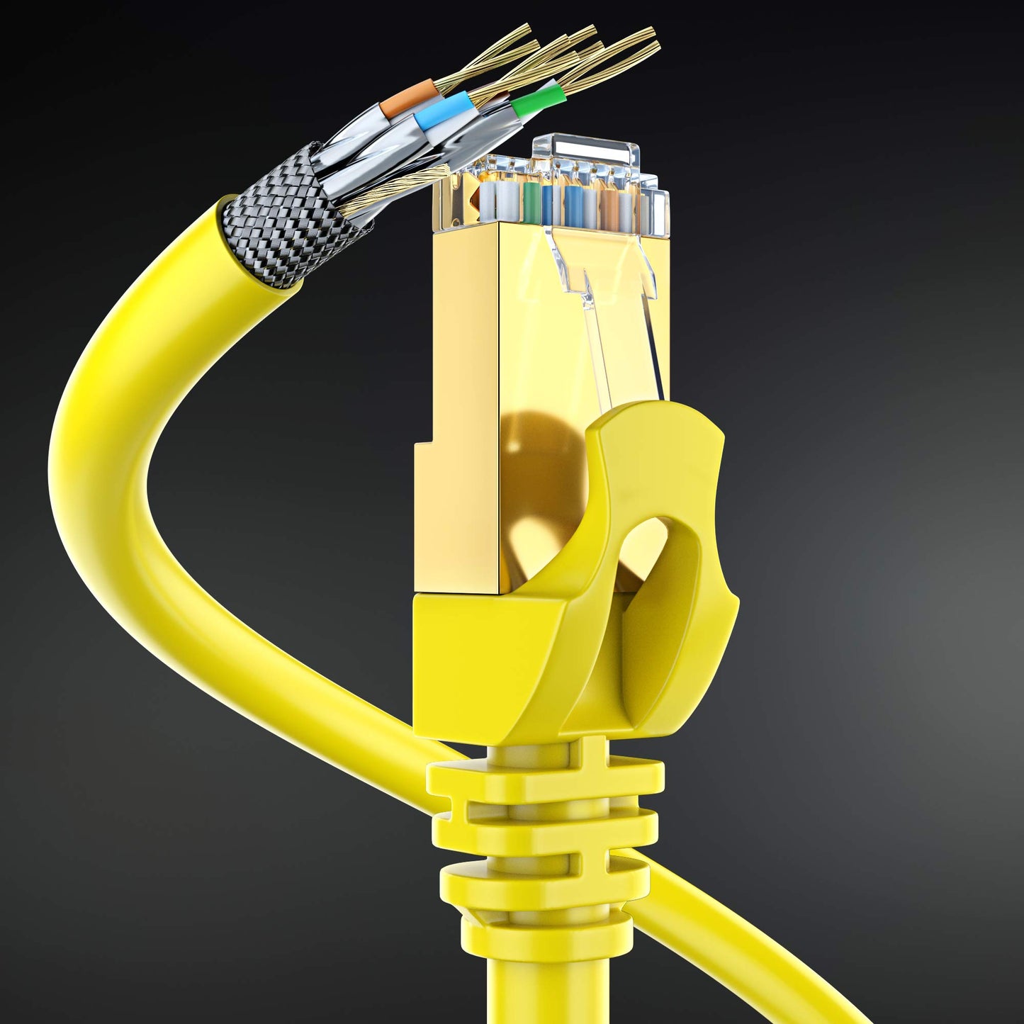 Yellow / 1.5 FT, Yellow / 6 FT, Yellow / 10 FT, Yellow / 15 FT, Yellow / 20 FT, Yellow / 25 FT, Yellow / 50 FT, Yellow / 100 FT, Yellow / 0.6 FT