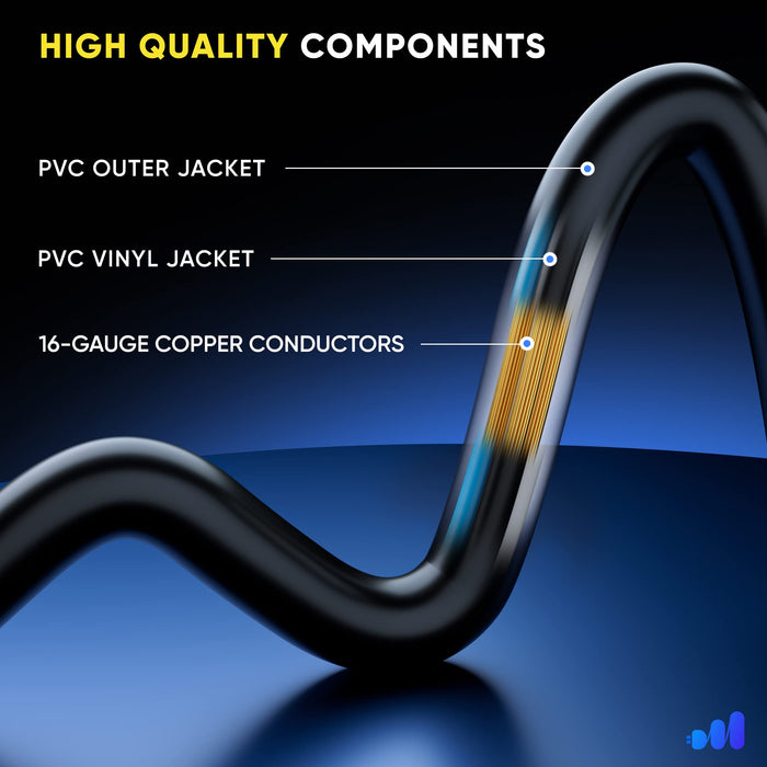 10 FT / Black, 15 FT / Black, 25 FT / Black, 30 FT / Black, 50 FT / Black