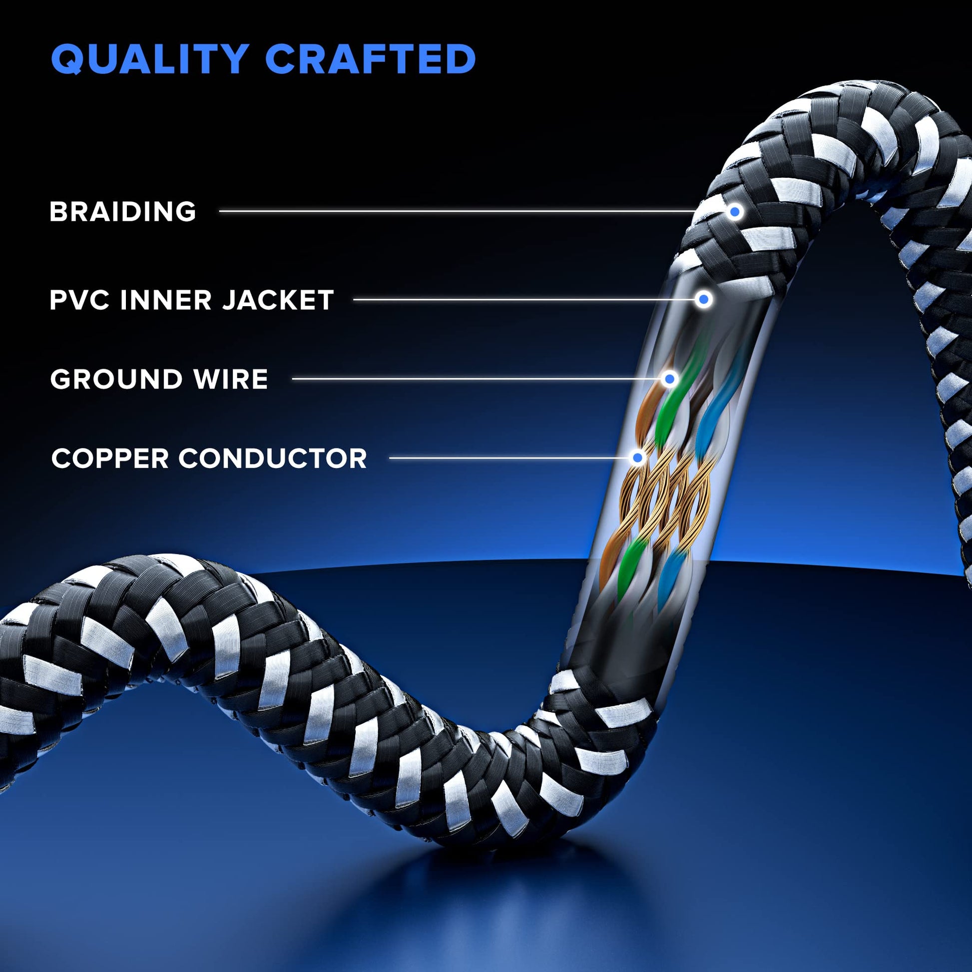 Black / 1 FT, Black / 3 FT, Black / 6 FT, Black / 8 FT, Black / 10 FT, Black / 12 FT, Black / 15 FT
