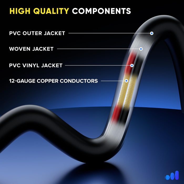 12AWG / Black / 50 FT, 12AWG / Black / 100 FT, 12AWG / Black / 200 FT, 12AWG / Black / 250 FT, 14AWG / Black / 50 FT, 14AWG / Black / 100 FT, 14AWG / Black / 200 FT, 14AWG / Black / 250 FT, 16AWG / Black / 50 FT, 16AWG / Black / 100 FT, 16AWG / Black / 200 FT, 16AWG / Black / 250 FT