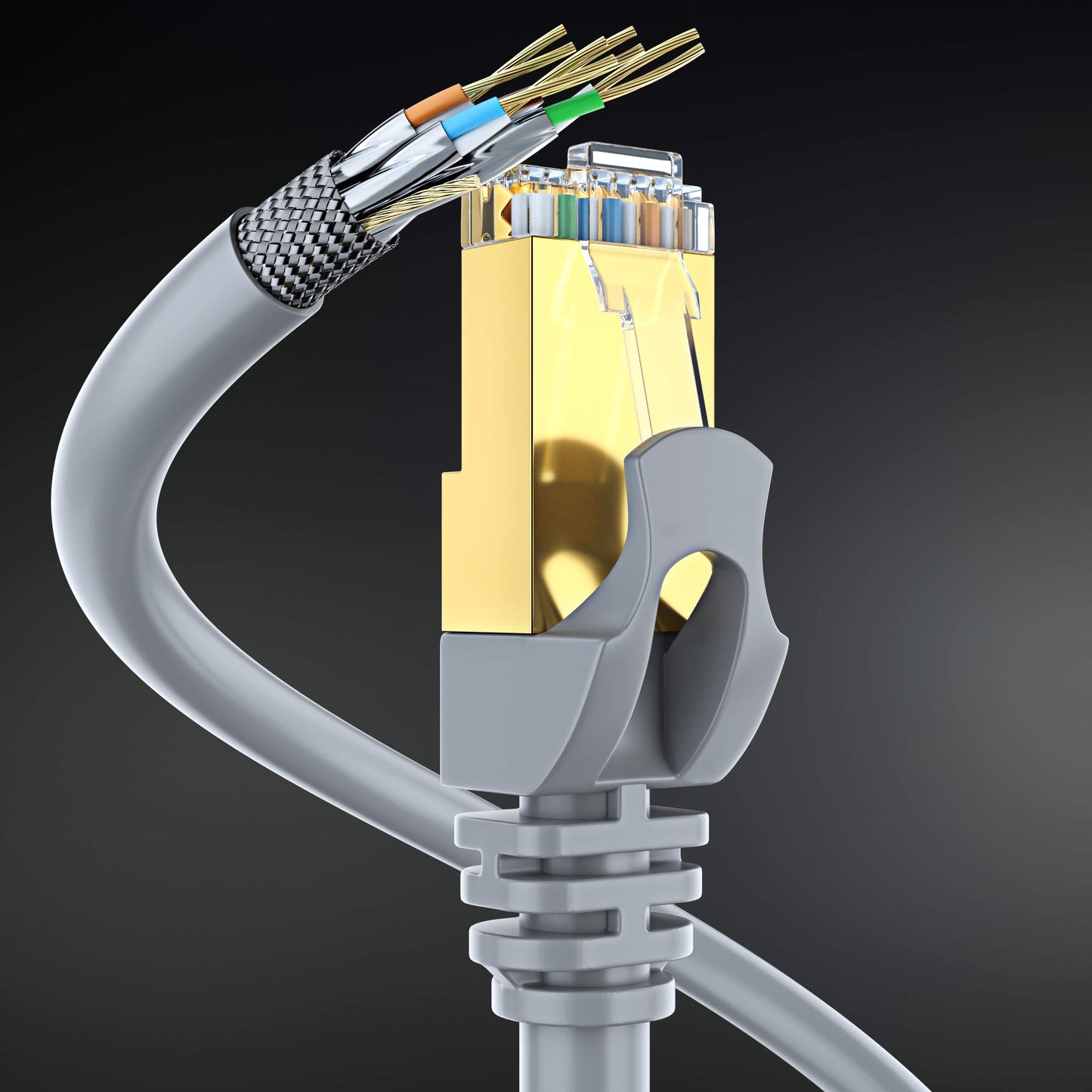 Gray / 1 FT, Gray / 1.5 FT, Gray / 6 FT, Gray / 10 FT, Gray / 15 FT, Gray / 20 FT, Gray / 25 FT, Gray / 50 FT, Gray / 100 FT, Gray / 0.6 FT