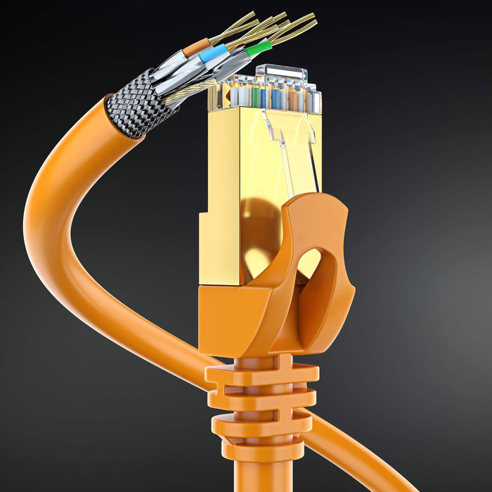 Orange / 1 FT, Orange / 1.5 FT, Orange / 6 FT, Orange / 10 FT, Orange / 15 FT, Orange / 20 FT, Orange / 25 FT, Orange / 50 FT, Orange / 100 FT