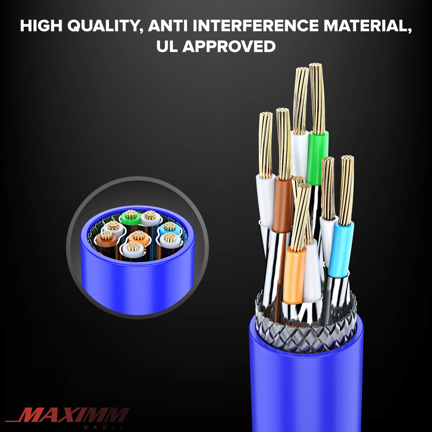 Blue / 1 FT, Blue / 1.5 FT, Blue / 6 FT, Blue / 10 FT, Blue / 15 FT, Blue / 20 FT, Blue / 25 FT, Blue / 50 FT, Blue / 75 FT, Blue / 100 FT, Blue / 0.6 FT