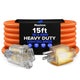 Extension Cord with Lighted Power Indicator Single Outlet 16 Gauge, SJTW, ETL Listed