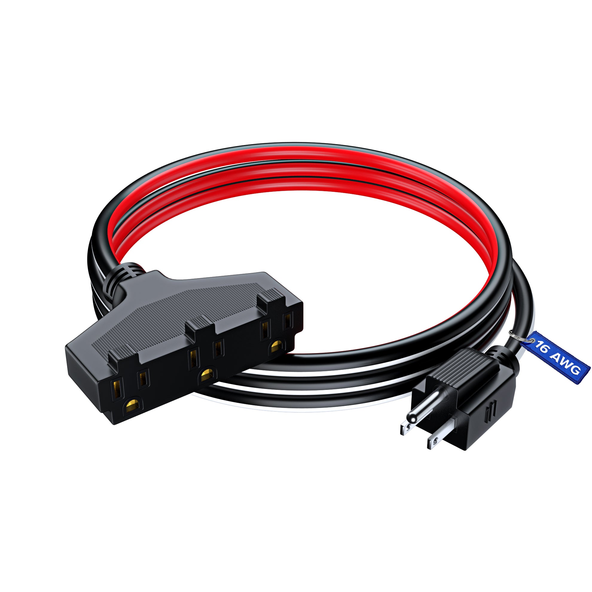14AWG 3-Outlet Indoor/Outdoor Extension Cord 3-Tone