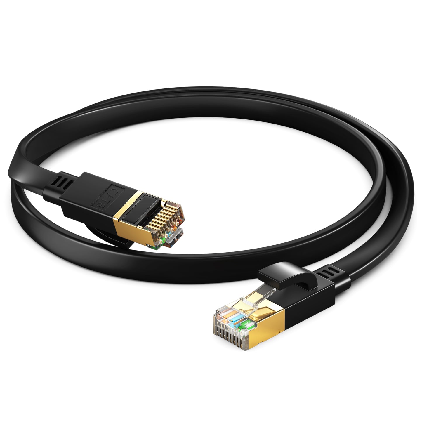 Maximm Cat8 Flat Ethernet Cable, High Speed LAN Internet Network