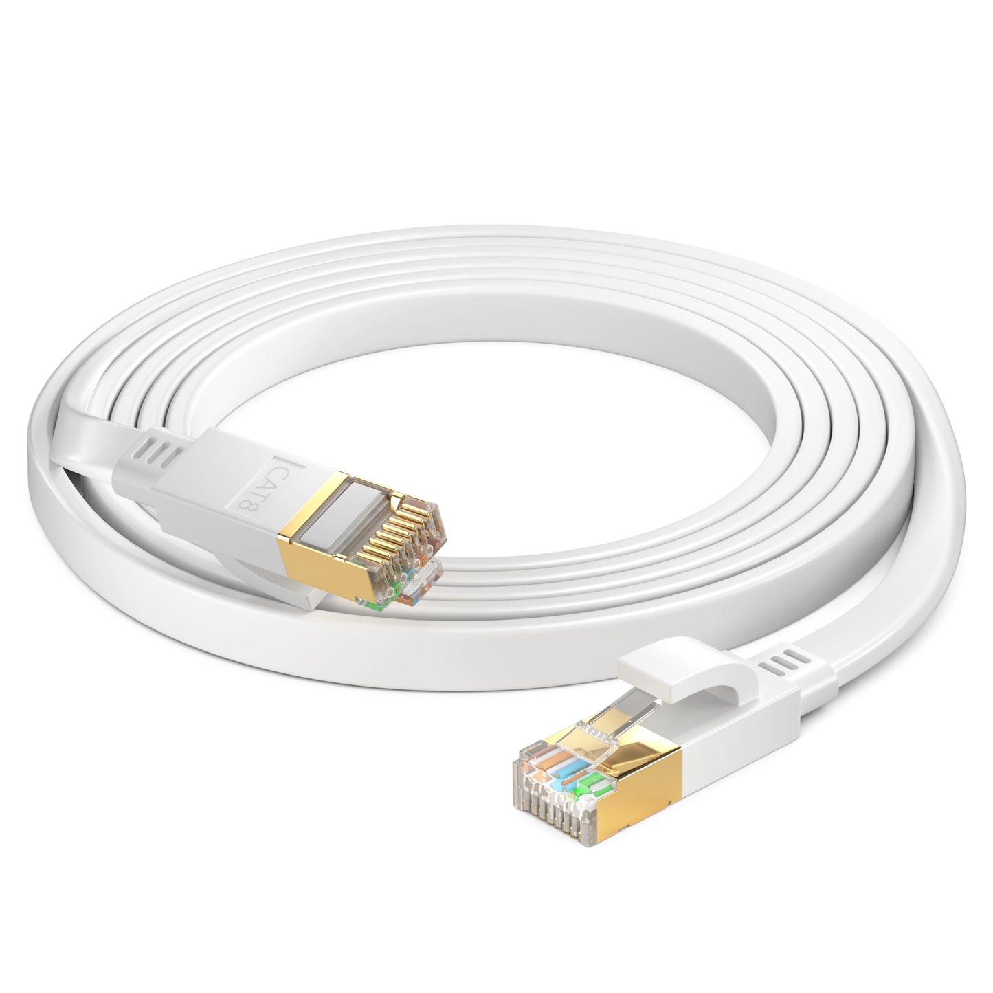 Maximm Cat8 Flat Ethernet Cable, High Speed LAN Internet Network