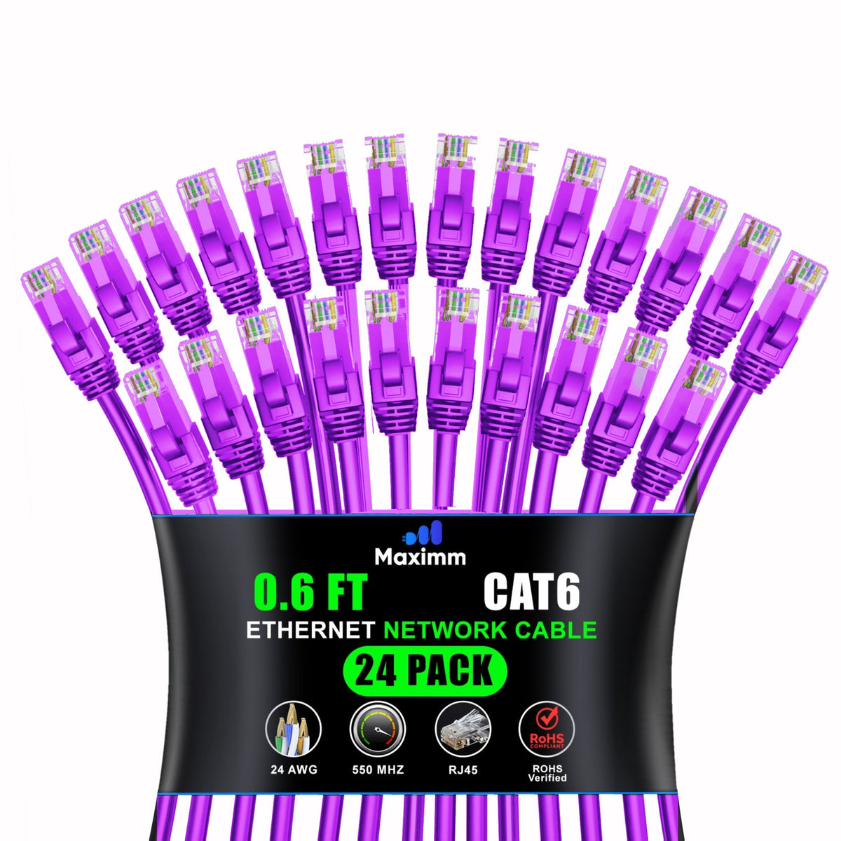 24-Pack - Cat 6 Ethernet Cable CCA