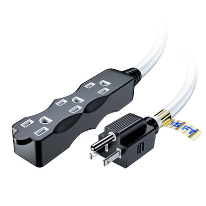 Maximm Extension Cord with Multiple Outlets (3 Outlets), Outlet Extender with Indoor/Outdoor SJTW Wire, Multi Plug Outlet 125V, 3 Prong Extension Cord, ETL Listed