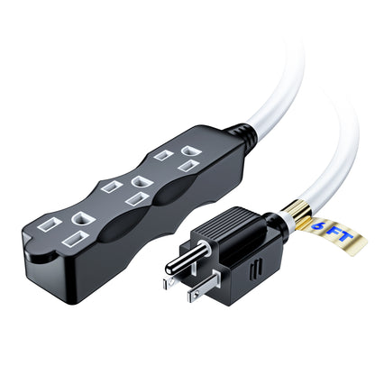 Maximm Extension Cord with Multiple Outlets (3 Outlets), Outlet Extender with Indoor/Outdoor SJTW Wire, Multi Plug Outlet 125V, 3 Prong Extension Cord, ETL Listed