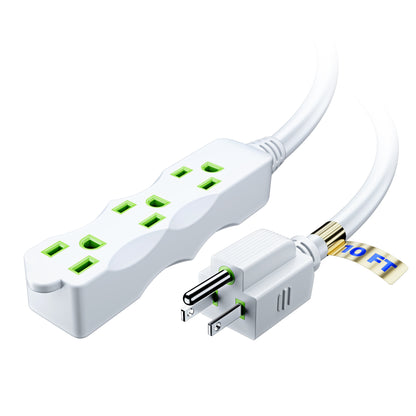 Maximm Extension Cord with Multiple Outlets (3 Outlets), Outlet Extender with Indoor/Outdoor SJTW Wire, Multi Plug Outlet 125V, 3 Prong Extension Cord, ETL Listed