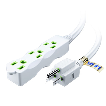 Maximm Extension Cord with Multiple Outlets (3 Outlets), Outlet Extender with Indoor/Outdoor SJTW Wire, Multi Plug Outlet 125V, 3 Prong Extension Cord, ETL Listed