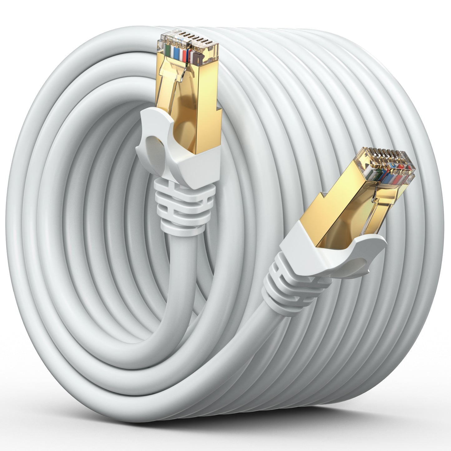 Cat 7 Ethernet Cable High-Speed Cat7 Internet & Network LAN Patch Cables, RJ45 Connectors