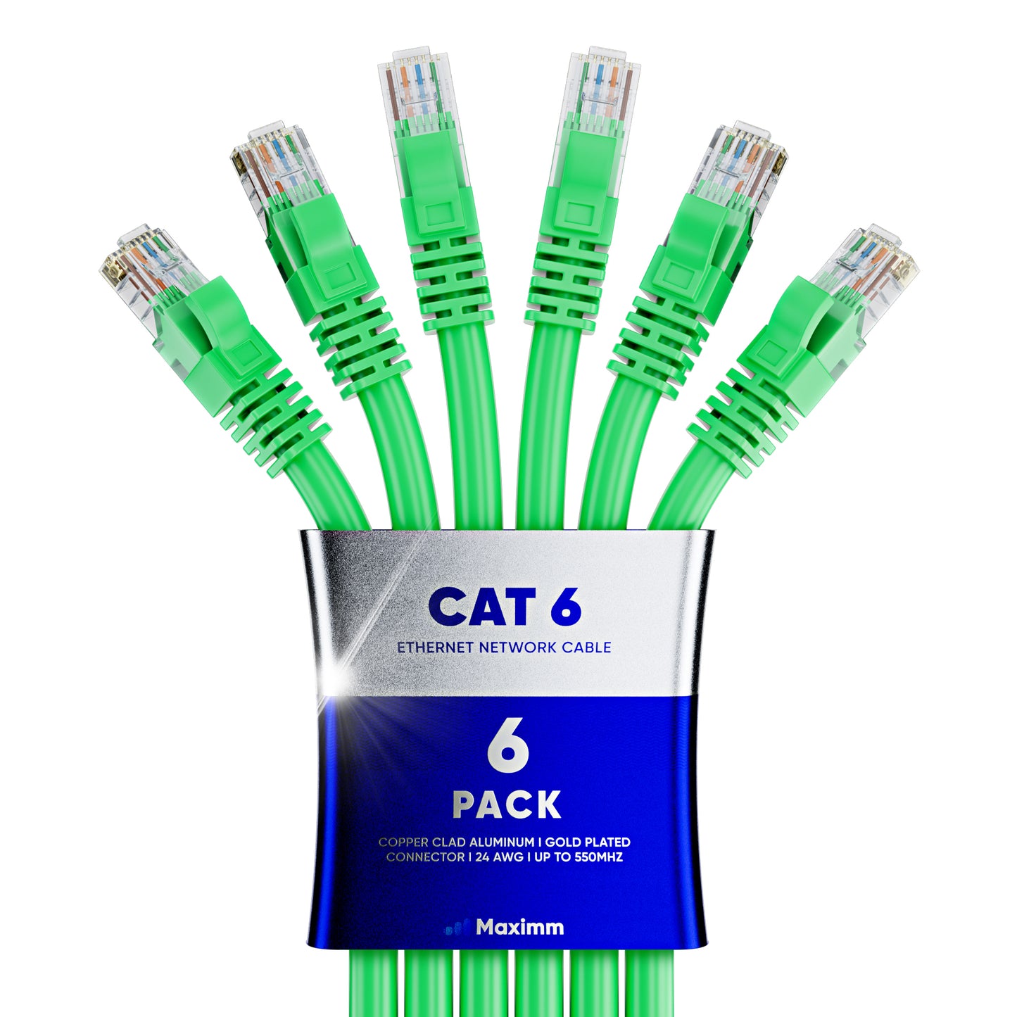 6-Pack - Cat 6 Ethernet Cable CCA