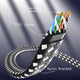 Maximm Cat6 Ethernet Cable Flat Braided Network LAN Internet Cable