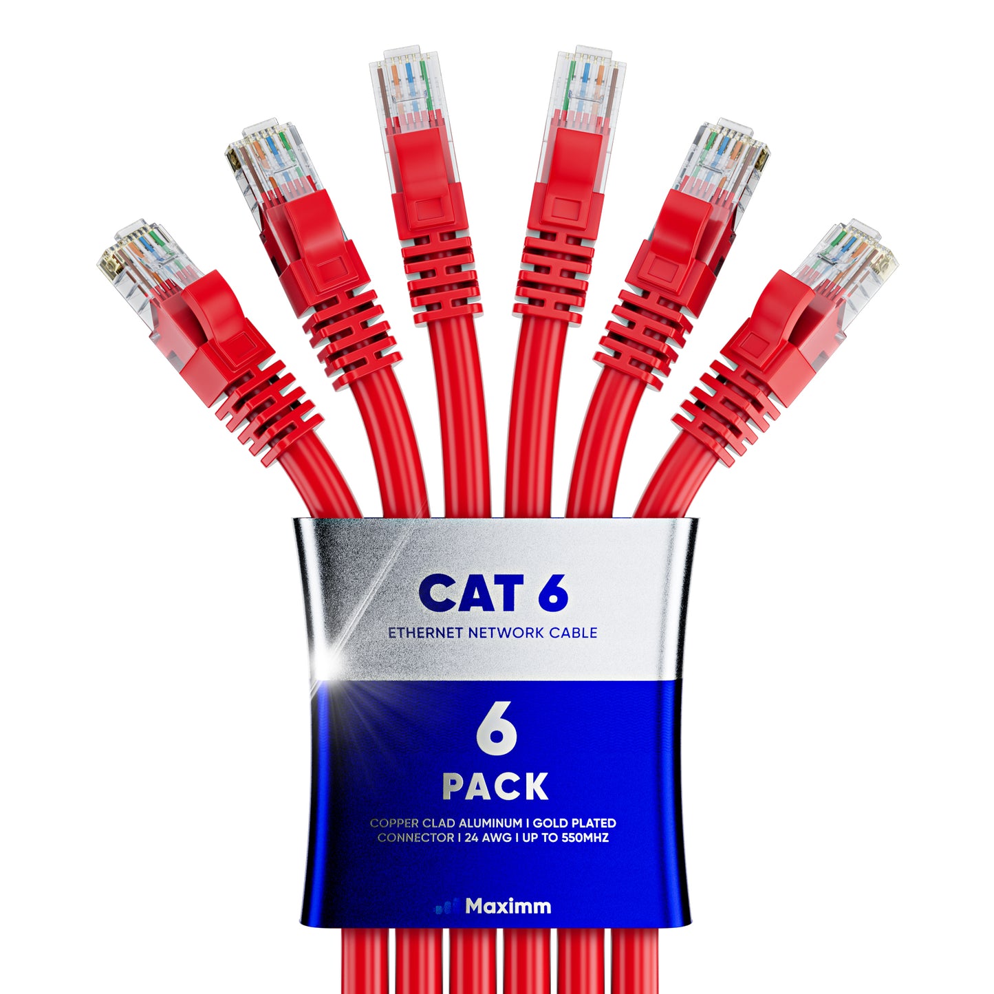 6-Pack - Long Lenth - Cat6 Ethernet Cable CCA