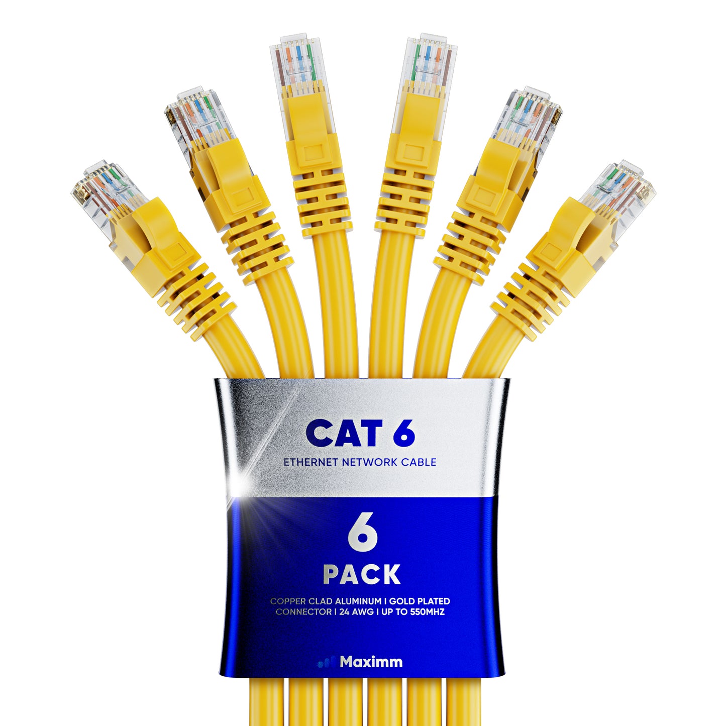 6-Pack - Cat 6 Ethernet Cable CCA