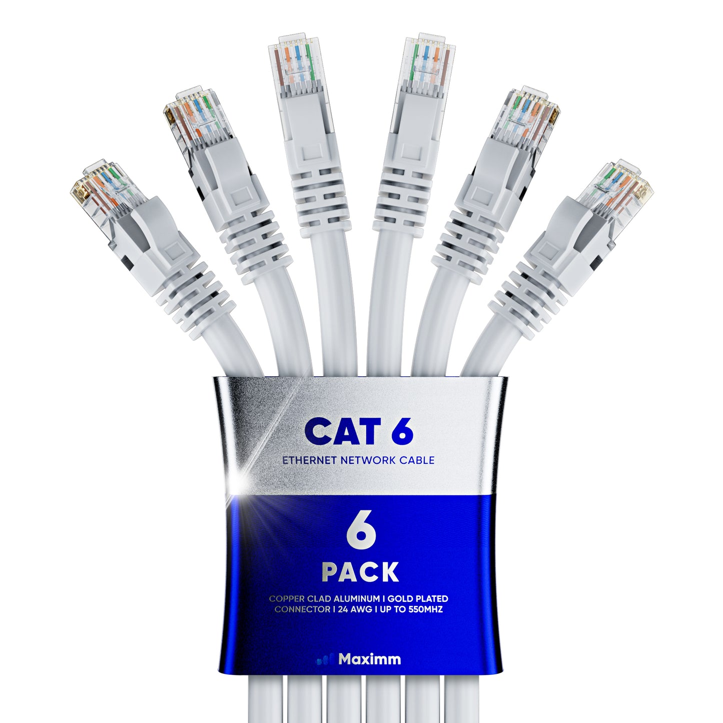 6-Pack - Long Lenth - Cat6 Ethernet Cable CCA