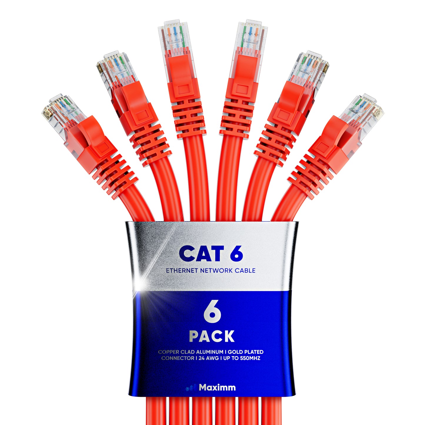 6-Pack - Long Lenth - Cat6 Ethernet Cable CCA