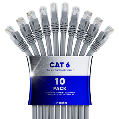10-Pack - Cat 6 Ethernet Cable CCA
