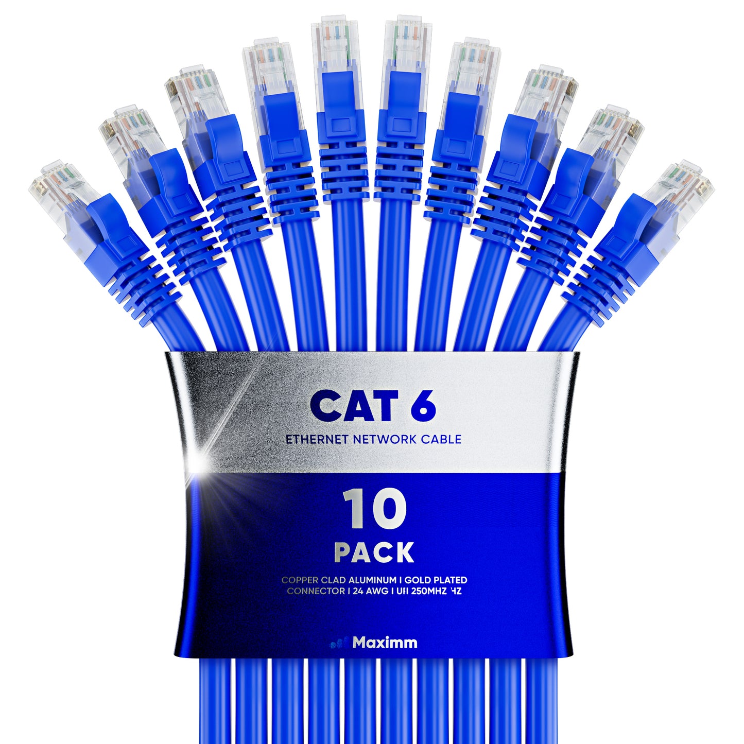 10-Pack - Cat 6 Ethernet Cable CCA