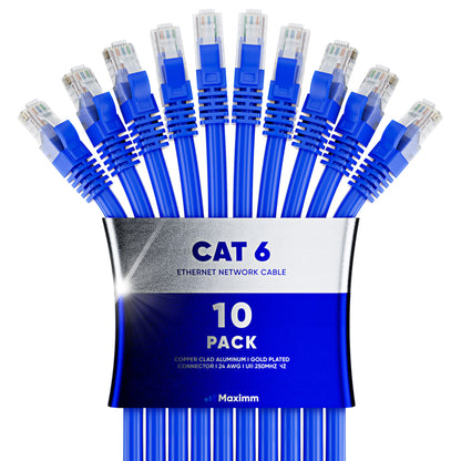 10-Pack - Cat 6 Ethernet Cable CCA