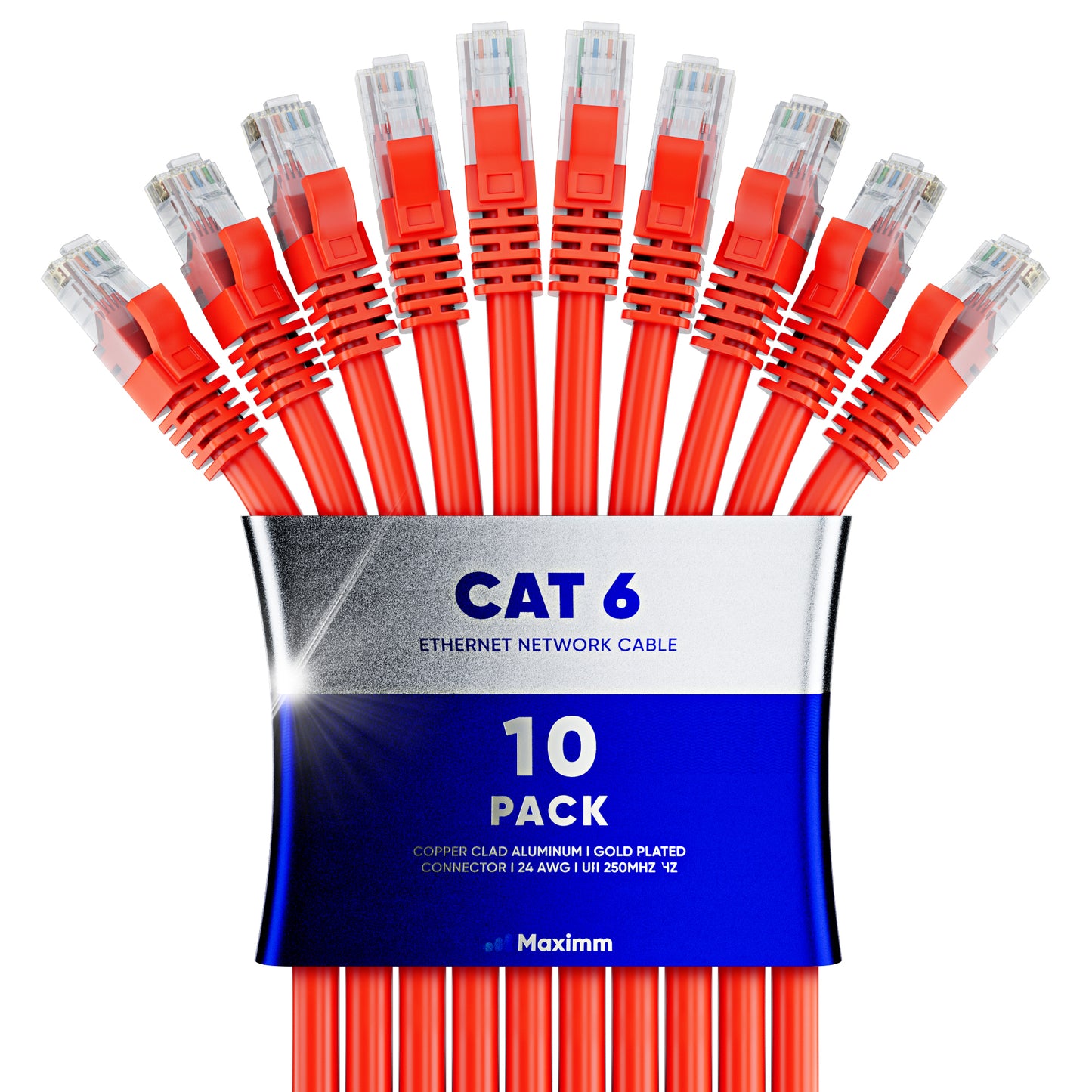 10-Pack - Cat 6 Ethernet Cable CCA