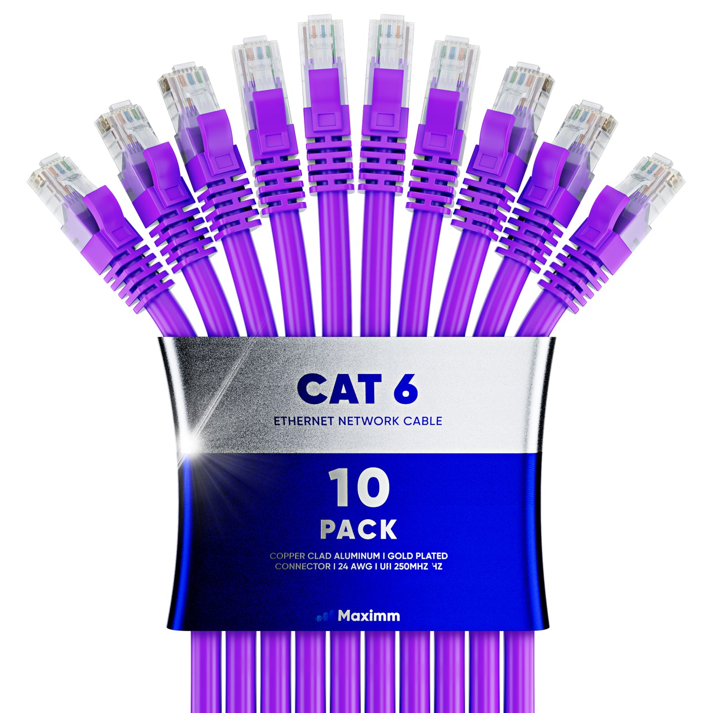 10-Pack - Cat 6 Ethernet Cable CCA
