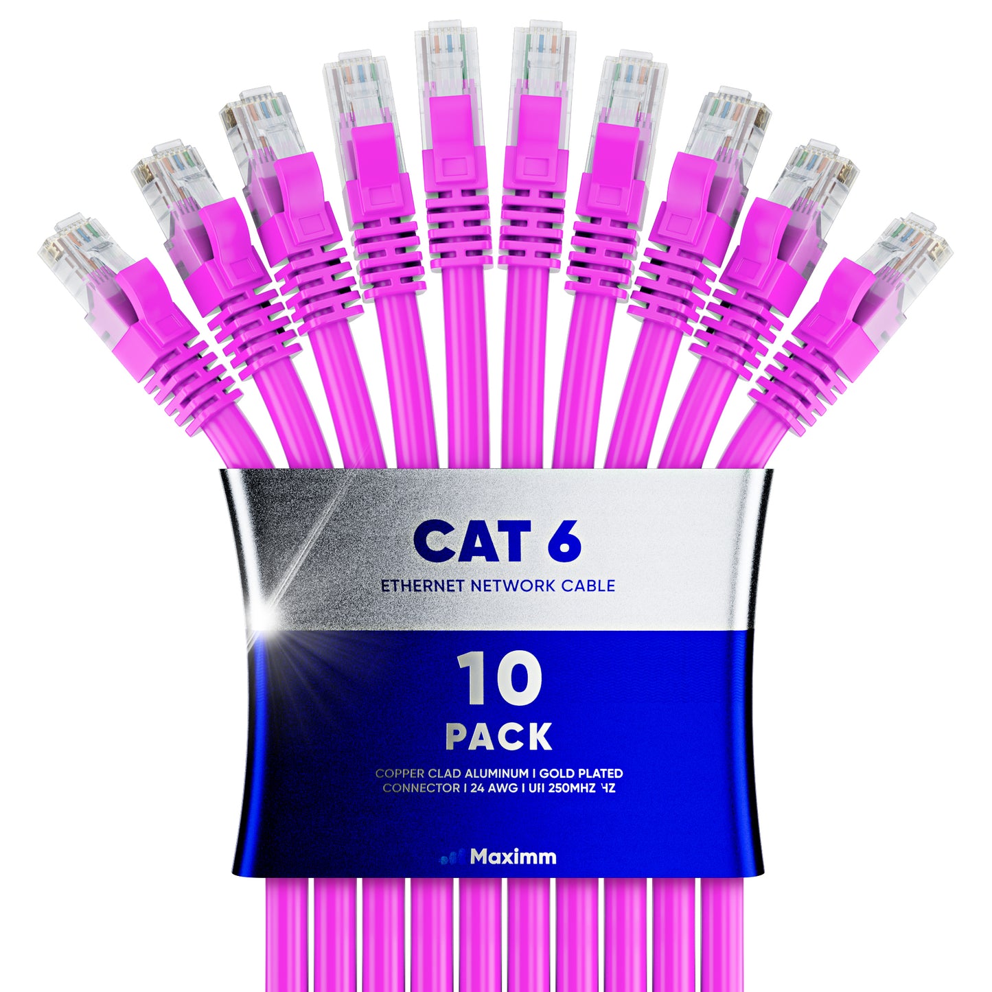 10-Pack - Cat 6 Ethernet Cable CCA