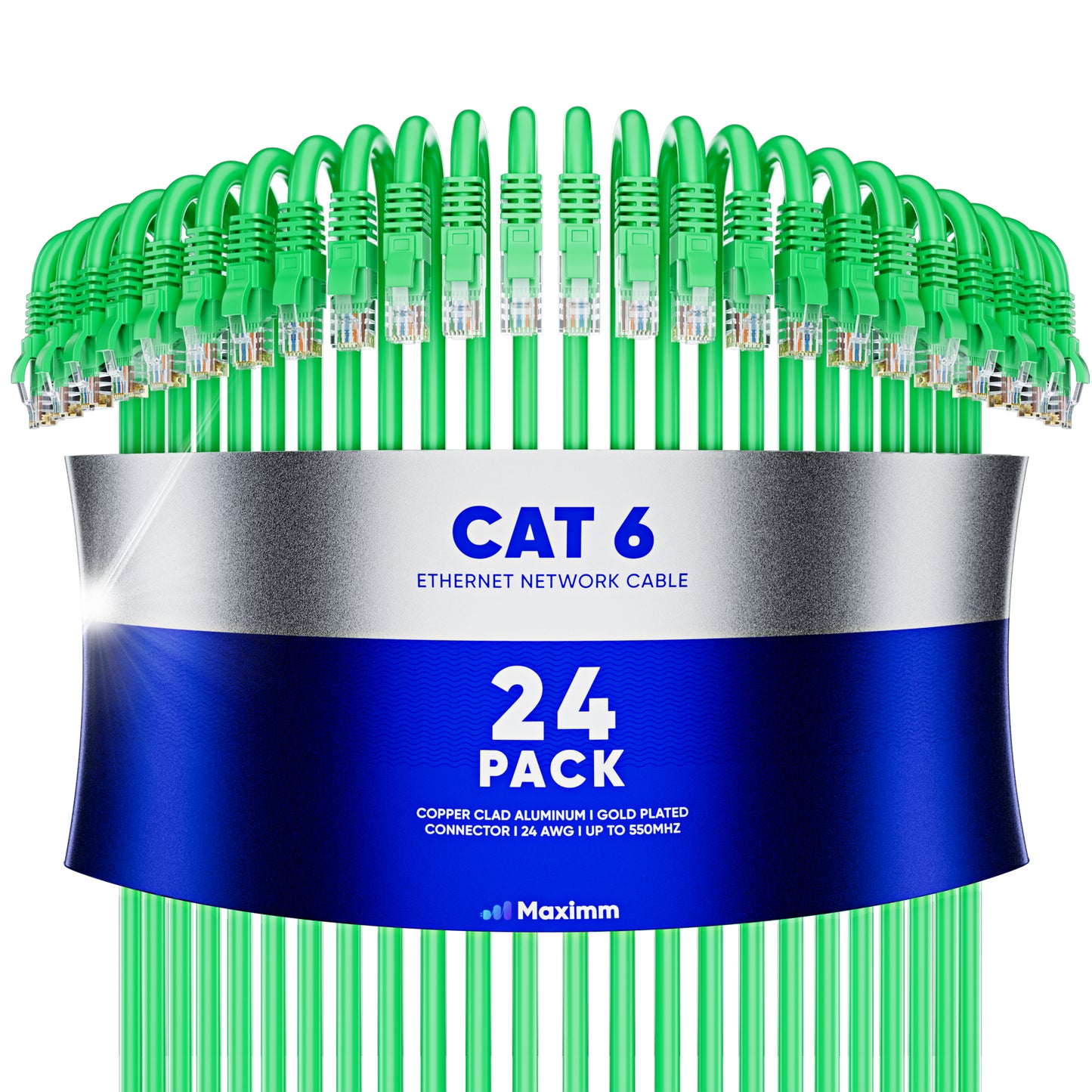24-Pack - Cat6 Ethernet Cable CCA