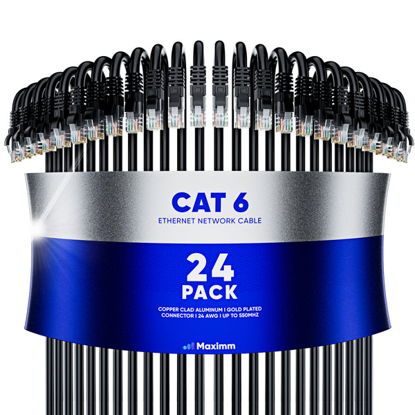 24-Pack - Cat 6 Ethernet Cable CCA