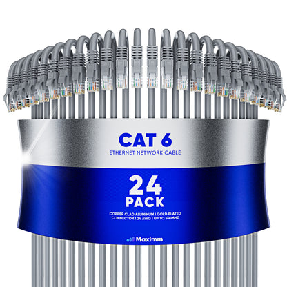 24-Pack - Cat 6 Ethernet Cable CCA