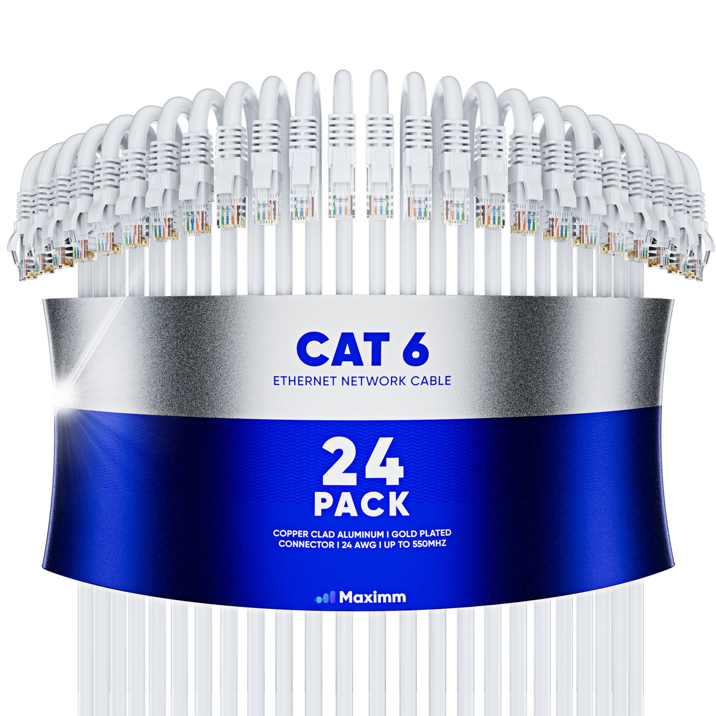24-Pack - Cat6 Ethernet Cable CCA