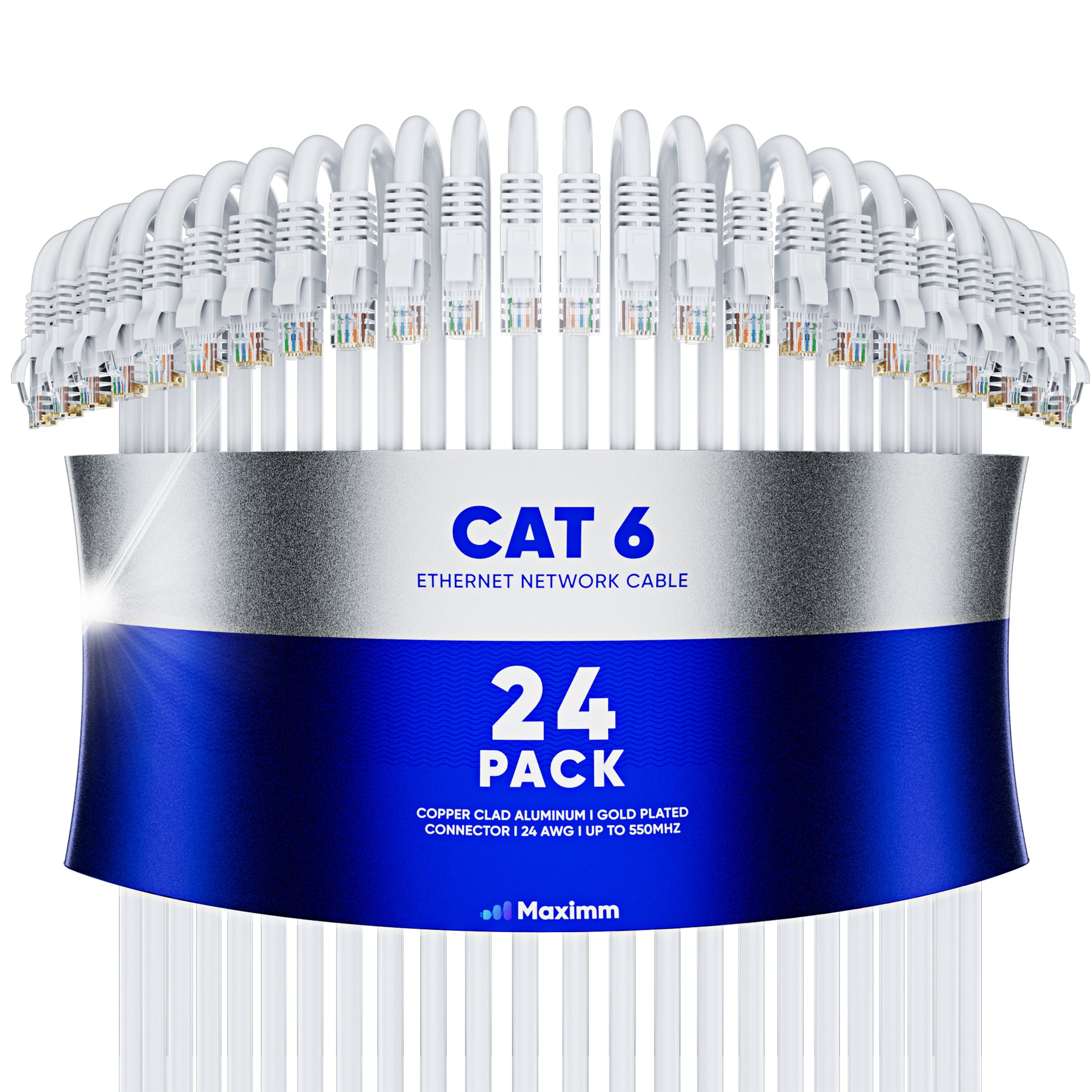 24-Pack - Cat 6 Ethernet Cable CCA
