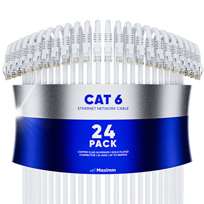 24-Pack - Cat 6 Ethernet Cable CCA