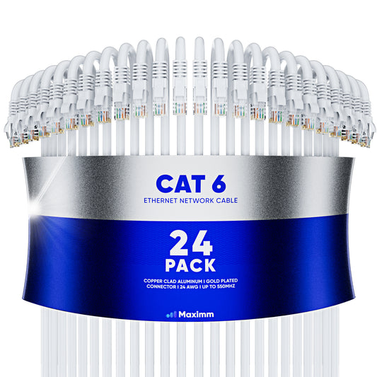 24-Pack - Cat 6 Ethernet Cable CCA